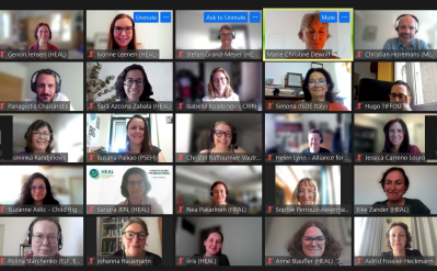 Group photo of the 2024 HEAL online General Assembly meeting